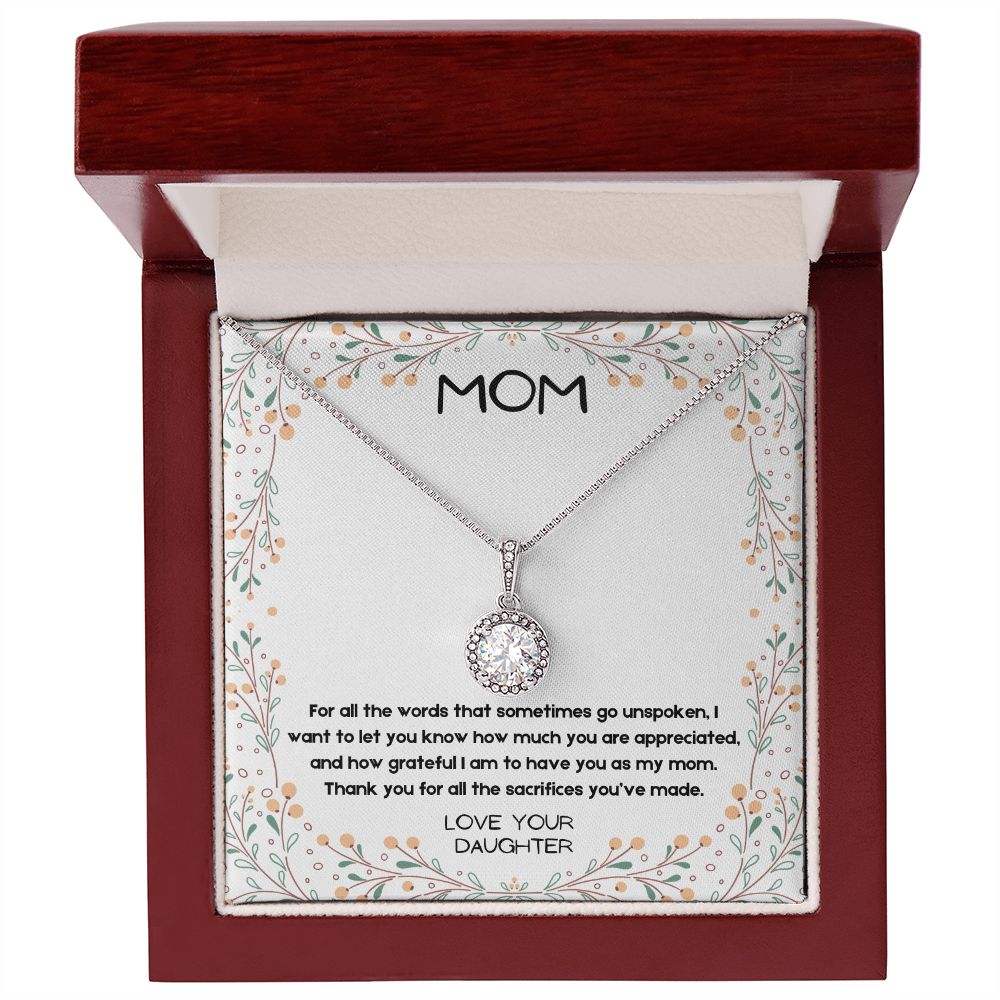 Gift for Mom from Daughter, Eternal Hope Necklace