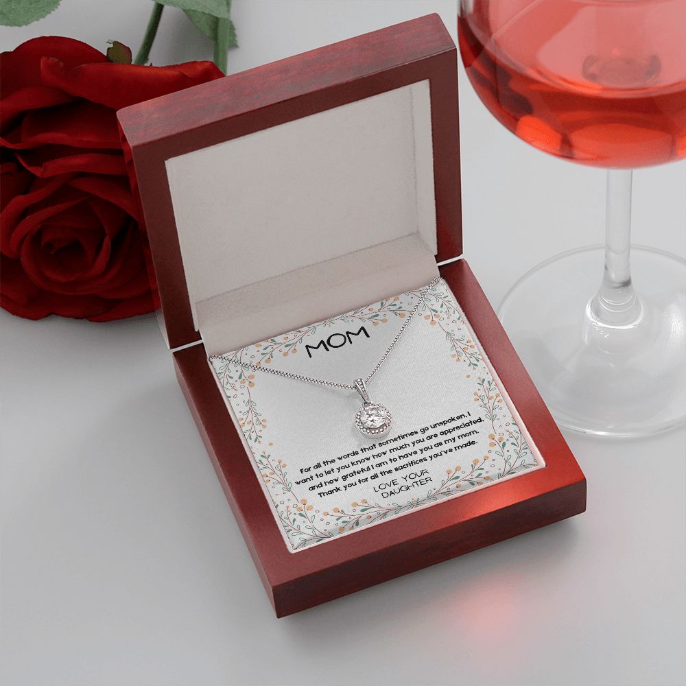 Gift for Mom from Daughter, Eternal Hope Necklace