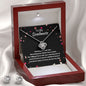 Gift for Soulmate, 14k White Gold Over Stainless Steel Necklace and Earring Set with Cubic Zirconias