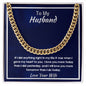 Gift for Husband from Wife, Cuban Chain Necklace