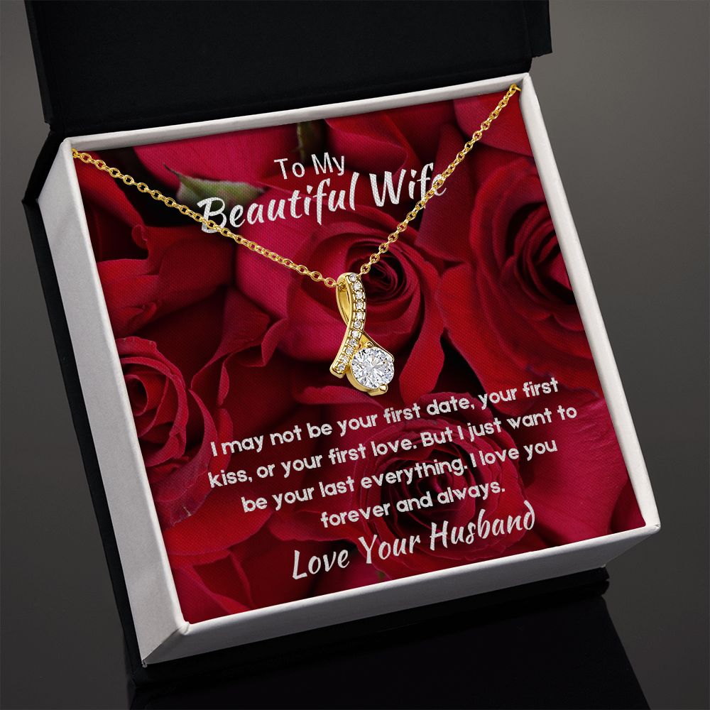 To My Beautiful Wife Necklace Gift