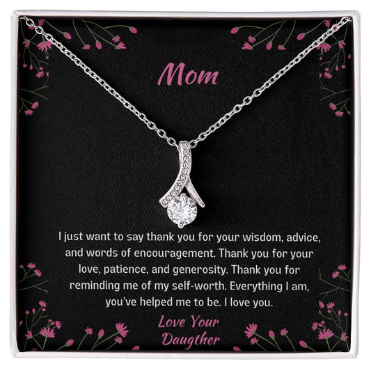 Gift for Mom from Daughter, Alluring Beauty Necklace