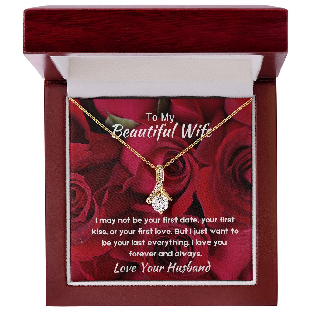 To My Beautiful Wife Necklace Gift