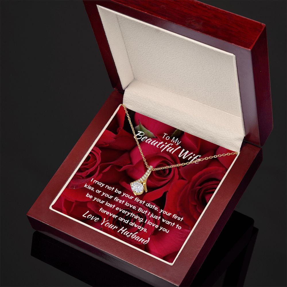 To My Beautiful Wife Necklace Gift