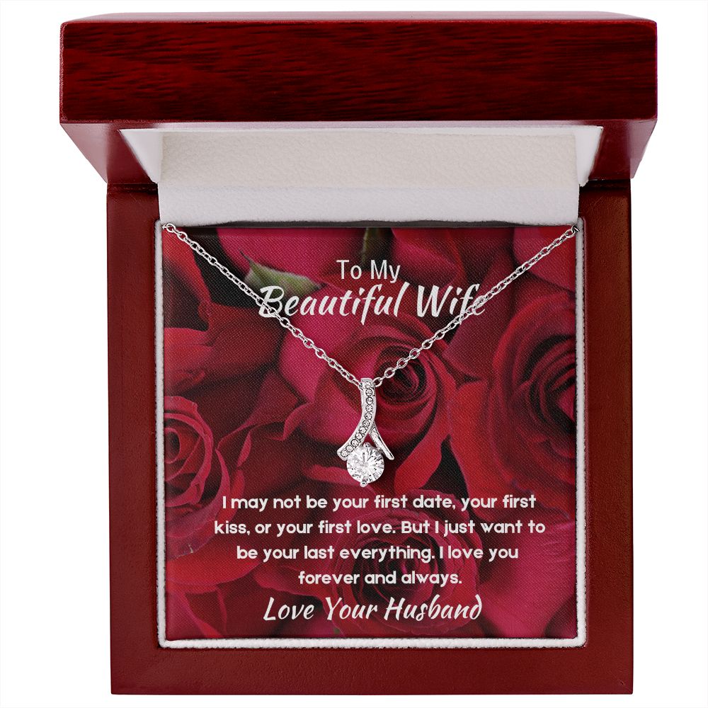 To My Beautiful Wife Necklace Gift