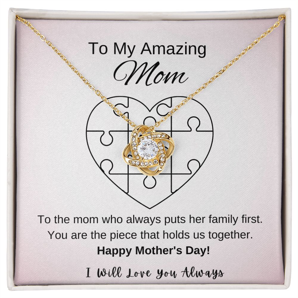 Mother's Day Necklace From Daugher/Son, You Are The Piece That Holds Us Together