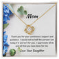 Gift for Mom From Daughter, Love Knot Necklace