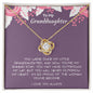 To My Granddaughter, Love Knot Necklace