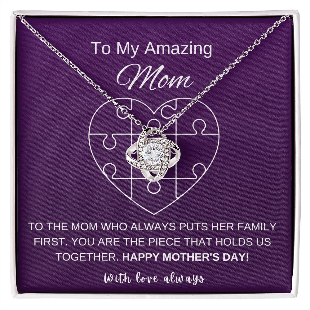 Mother's Day Necklace From Son/Daughter, You Are The Piece That Holds Us Together