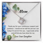 Gift for Mom From Daughter, Love Knot Necklace