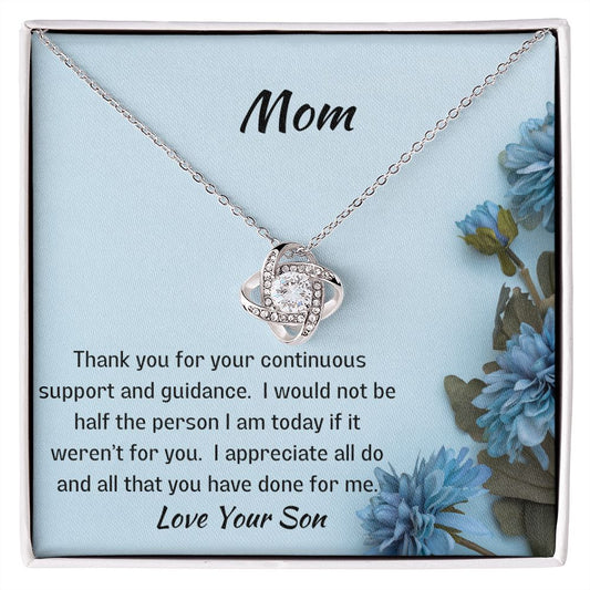 Gift for Mom From Son, Love Knot Necklace