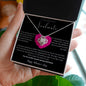Cubic Zirconia Gold Finish Pendant Necklace for Her, Valentine's Day Gift for Her