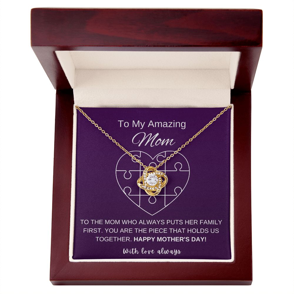 Mother's Day Necklace From Son/Daughter, You Are The Piece That Holds Us Together