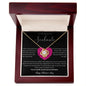 Cubic Zirconia Gold Finish Pendant Necklace for Her, Valentine's Day Gift for Her