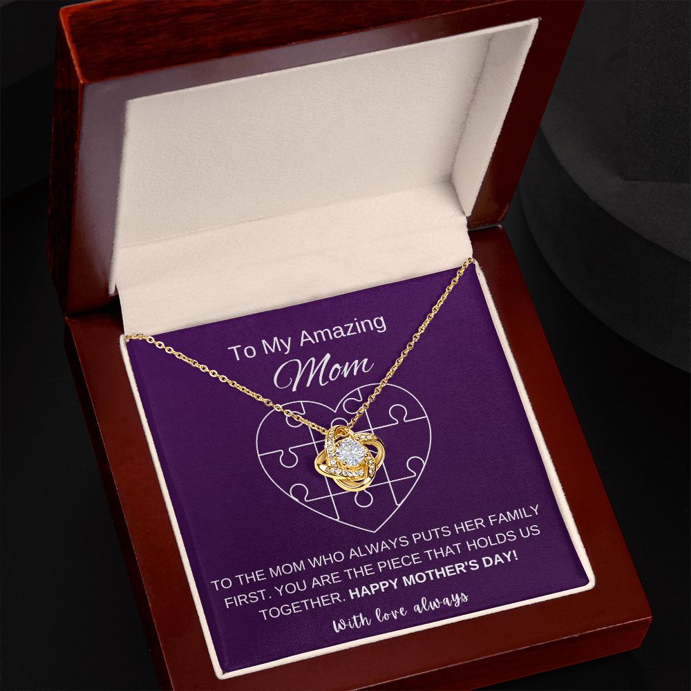Mother's Day Necklace From Son/Daughter, You Are The Piece That Holds Us Together