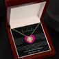 Cubic Zirconia Gold Finish Pendant Necklace for Her, Valentine's Day Gift for Her