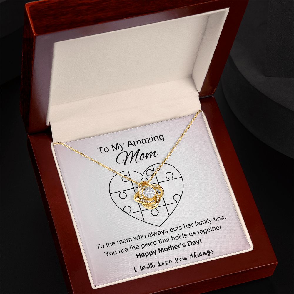 Mother's Day Necklace From Daugher/Son, You Are The Piece That Holds Us Together