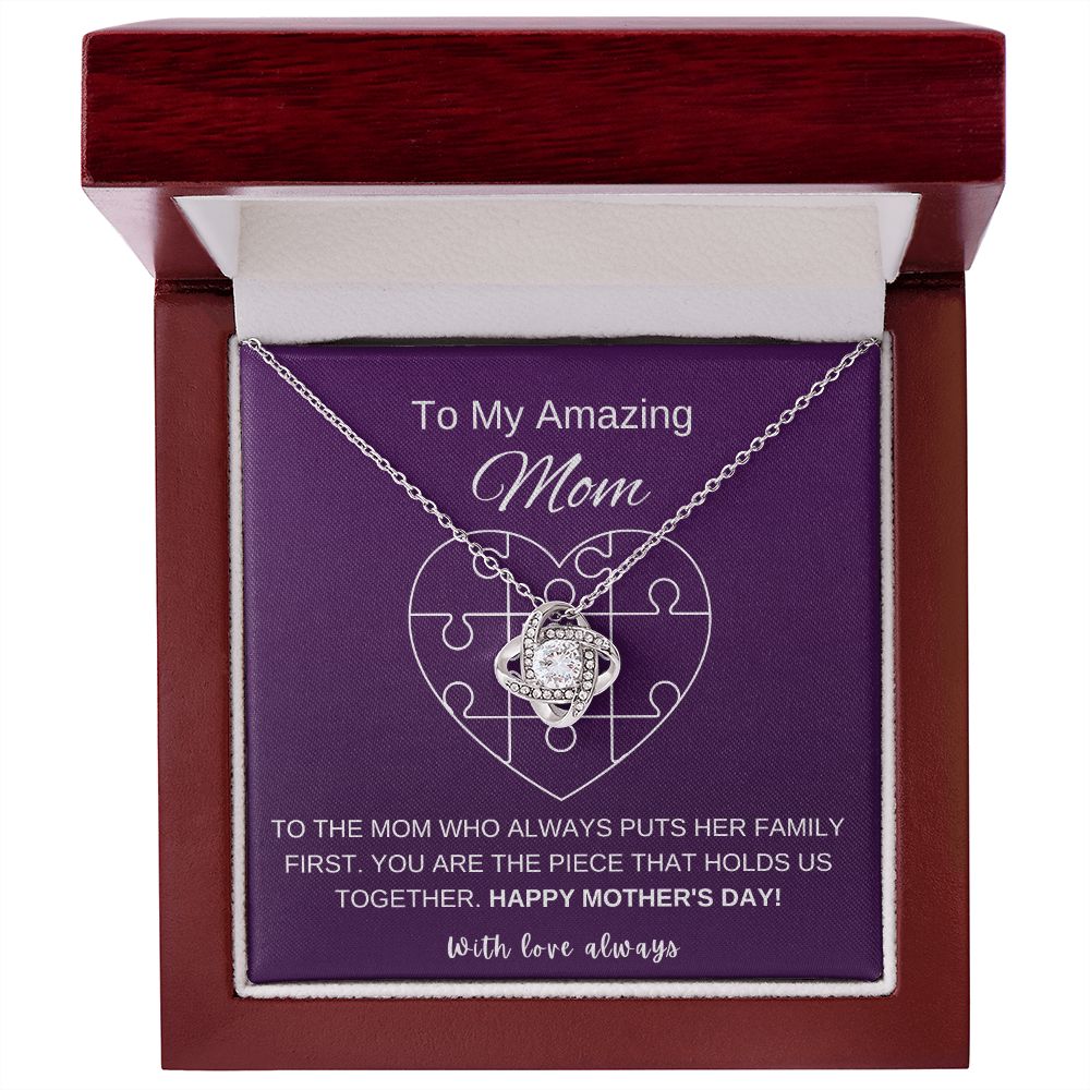 Mother's Day Necklace From Son/Daughter, You Are The Piece That Holds Us Together