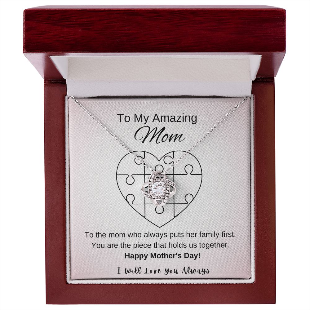 Mother's Day Necklace From Daugher/Son, You Are The Piece That Holds Us Together