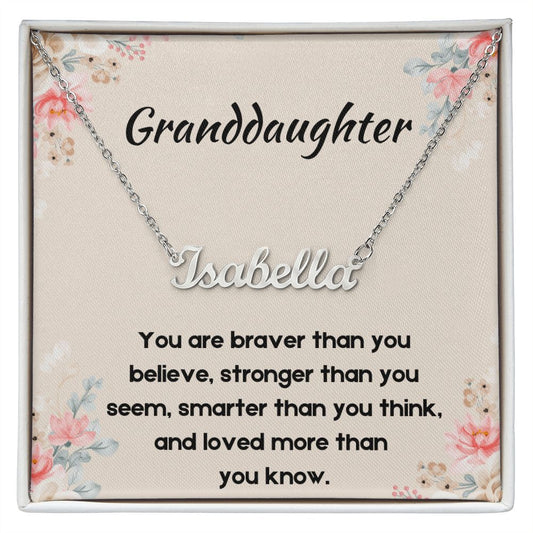 Custom Name Necklace for Granddaughter