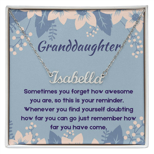 Custom Name Necklace for Granddaughter