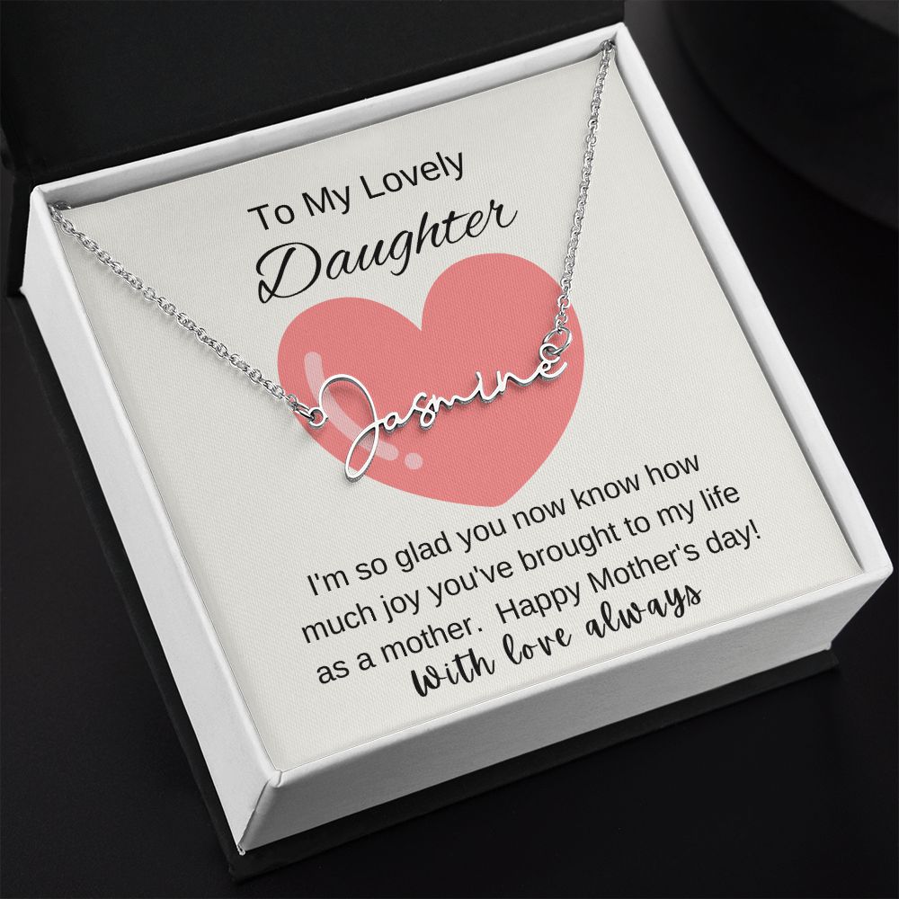 Personalized Name Necklace for Daughter, Mother's Day Gift for Daughter, Gift from Mother to Daughter