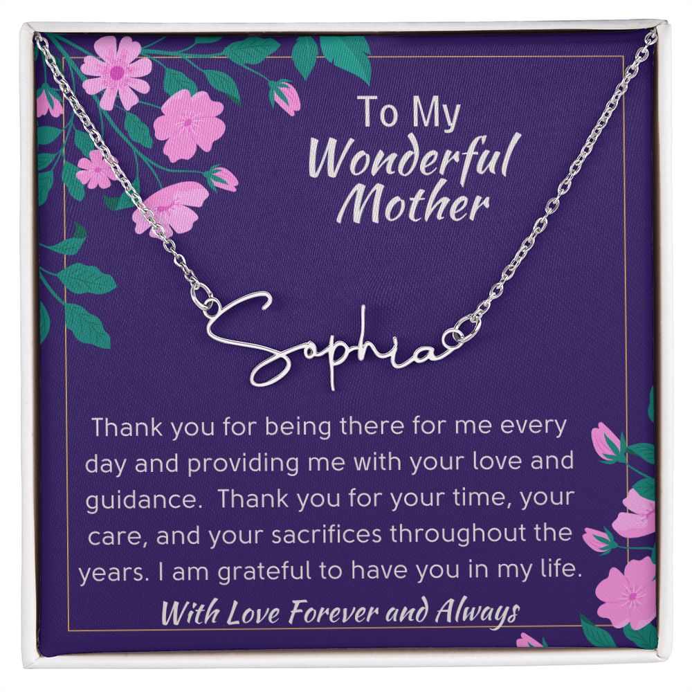 Personalized Name Necklace | Gift for Mom | Mother's Day Gift |18K Gold Finish Necklace or Stainless Steel Necklace