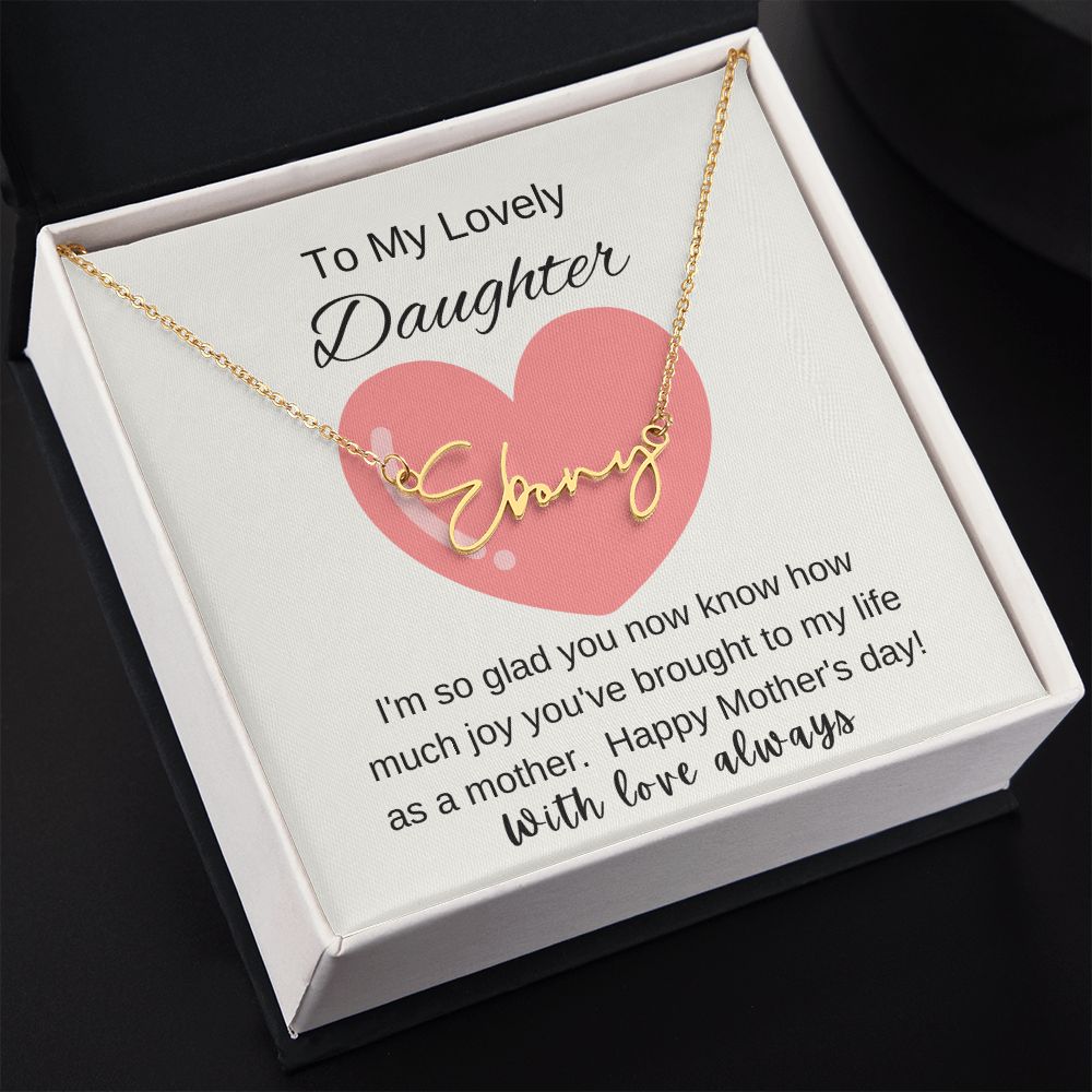 Personalized Name Necklace for Daughter, Mother's Day Gift for Daughter, Gift from Mother to Daughter