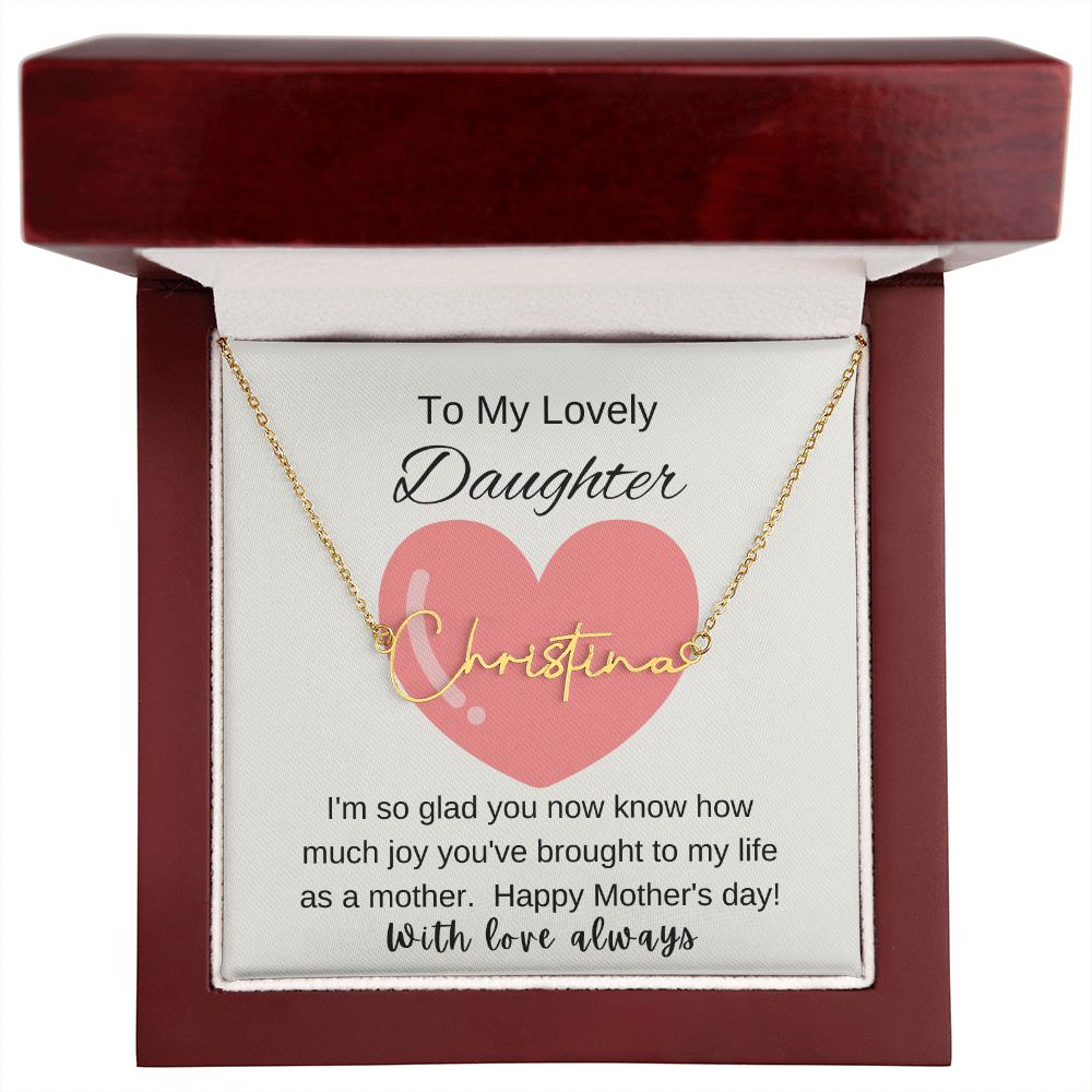 Personalized Name Necklace for Daughter, Mother's Day Gift for Daughter, Gift from Mother to Daughter