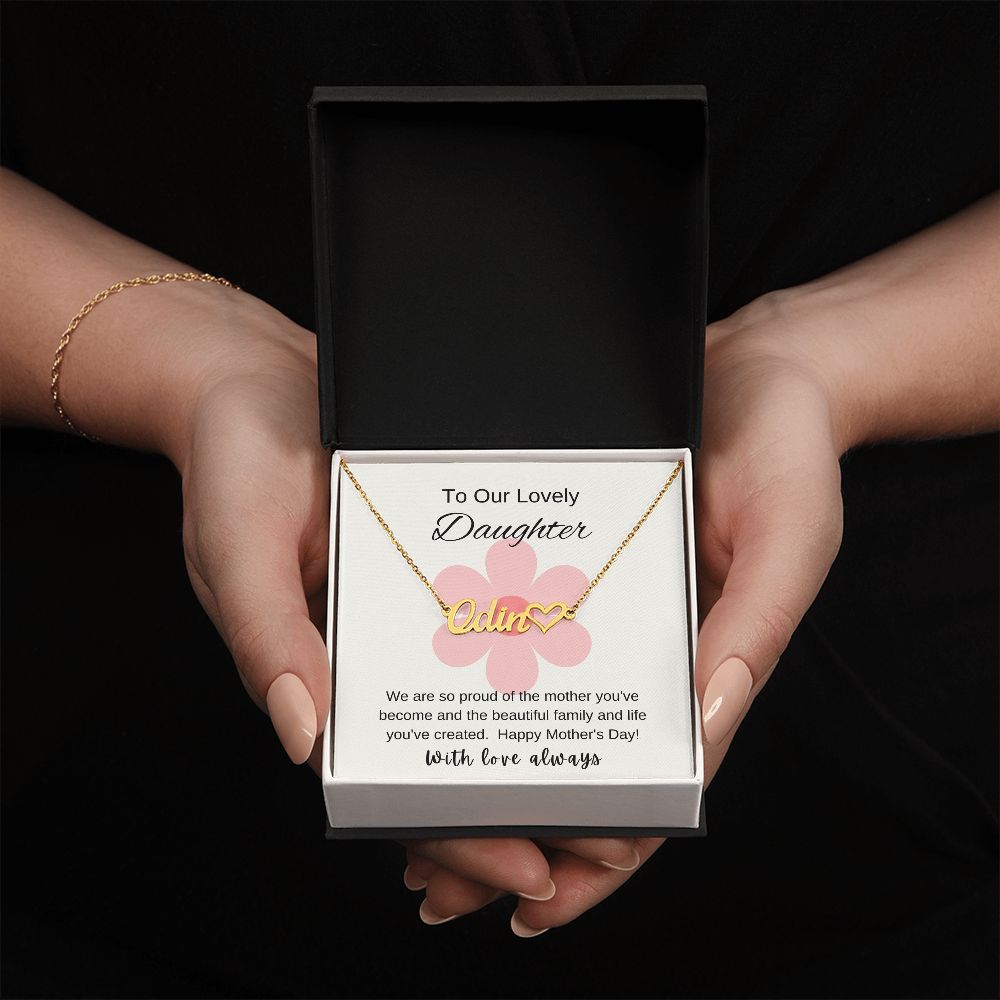 Personalized Name Necklace for Daughter, Mother's Day Gift for Daughter, Gift from Parents to Daughter
