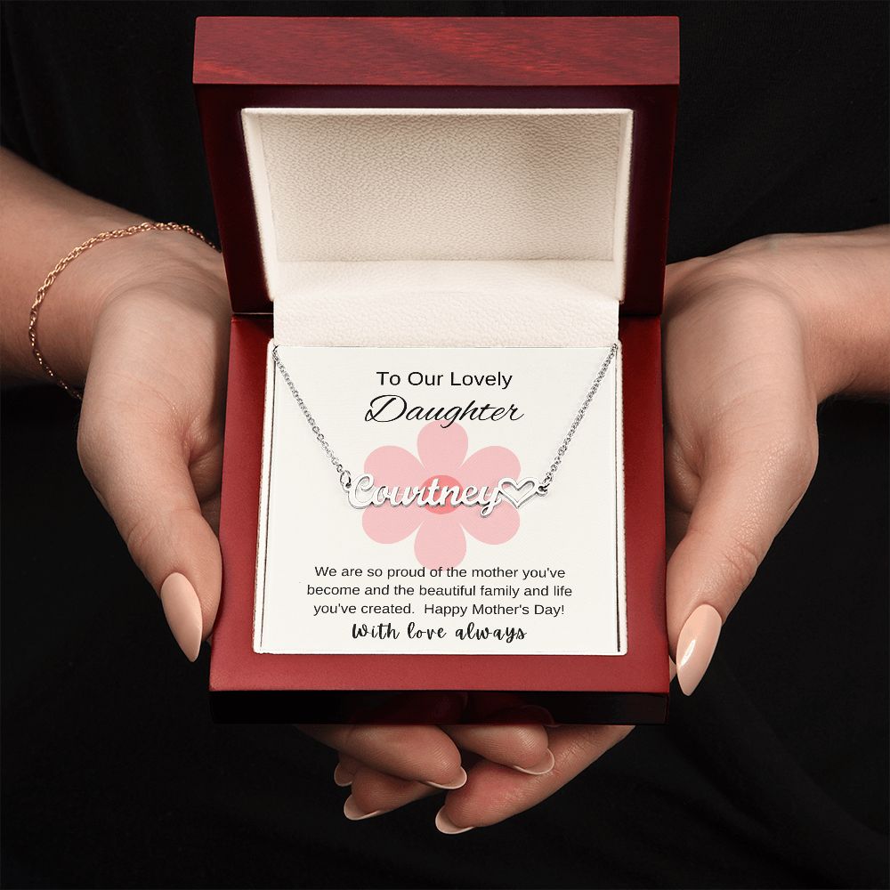 Personalized Name Necklace for Daughter, Mother's Day Gift for Daughter, Gift from Parents to Daughter
