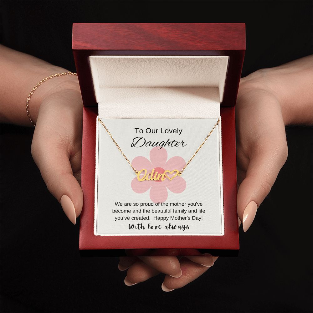 Personalized Name Necklace for Daughter, Mother's Day Gift for Daughter, Gift from Parents to Daughter