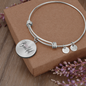 Hello Beautiful Circle Pendant Bracelet - silver