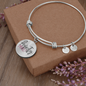 Perfectly Imperfect Circle Pendant Bracelet - silver