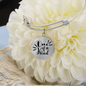 one of a kind quote bracelet - silver