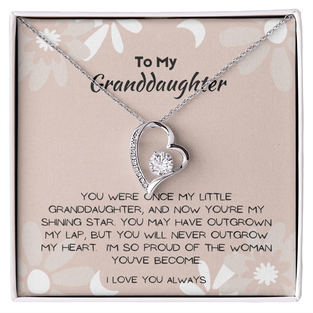 Gift for Granddaughter, Heart Necklace