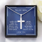 To My Son, Stainless Steal Cross Necklace