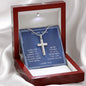 To My Son, Stainless Steal Cross Necklace