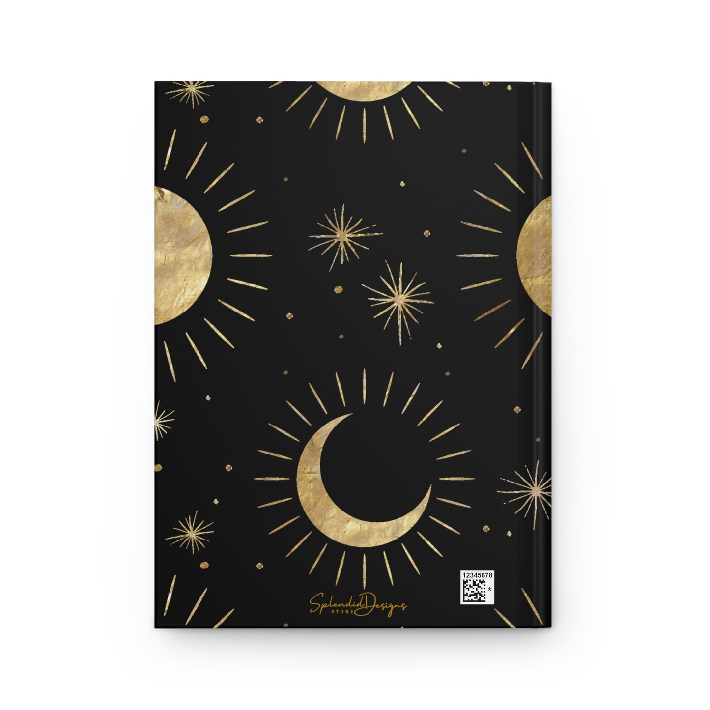 Sun Moon and Stars Journal - Hardcover - Black