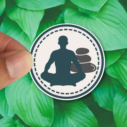 Meditation Sticker, Yoga Sticker, Self-Care Sticker, Mental Health Sticker, Waterproof Vinyl Sticker Decal