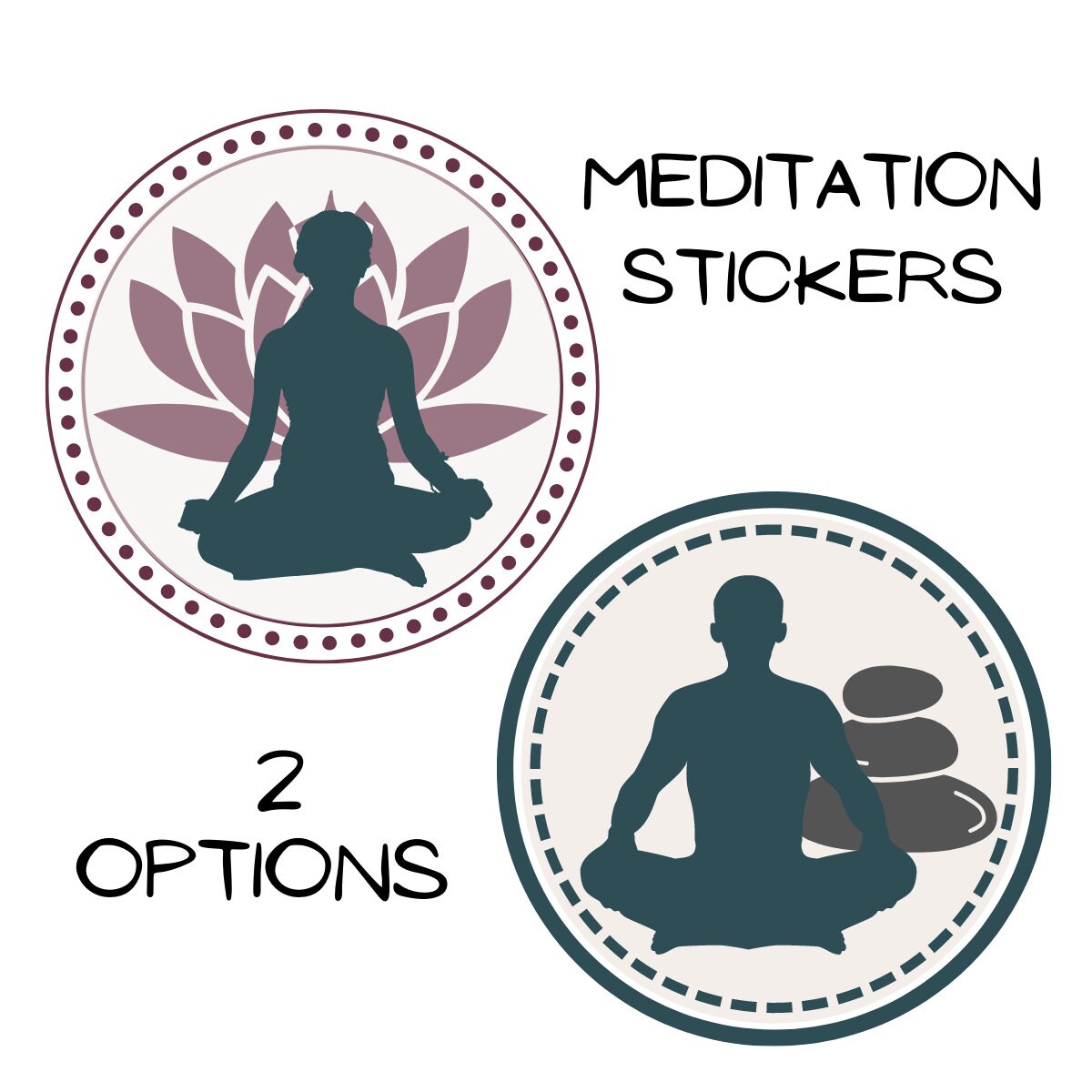 Meditation Sticker, Yoga Sticker, Self-Care Sticker, Mental Health Sticker, Waterproof Vinyl Sticker Decal