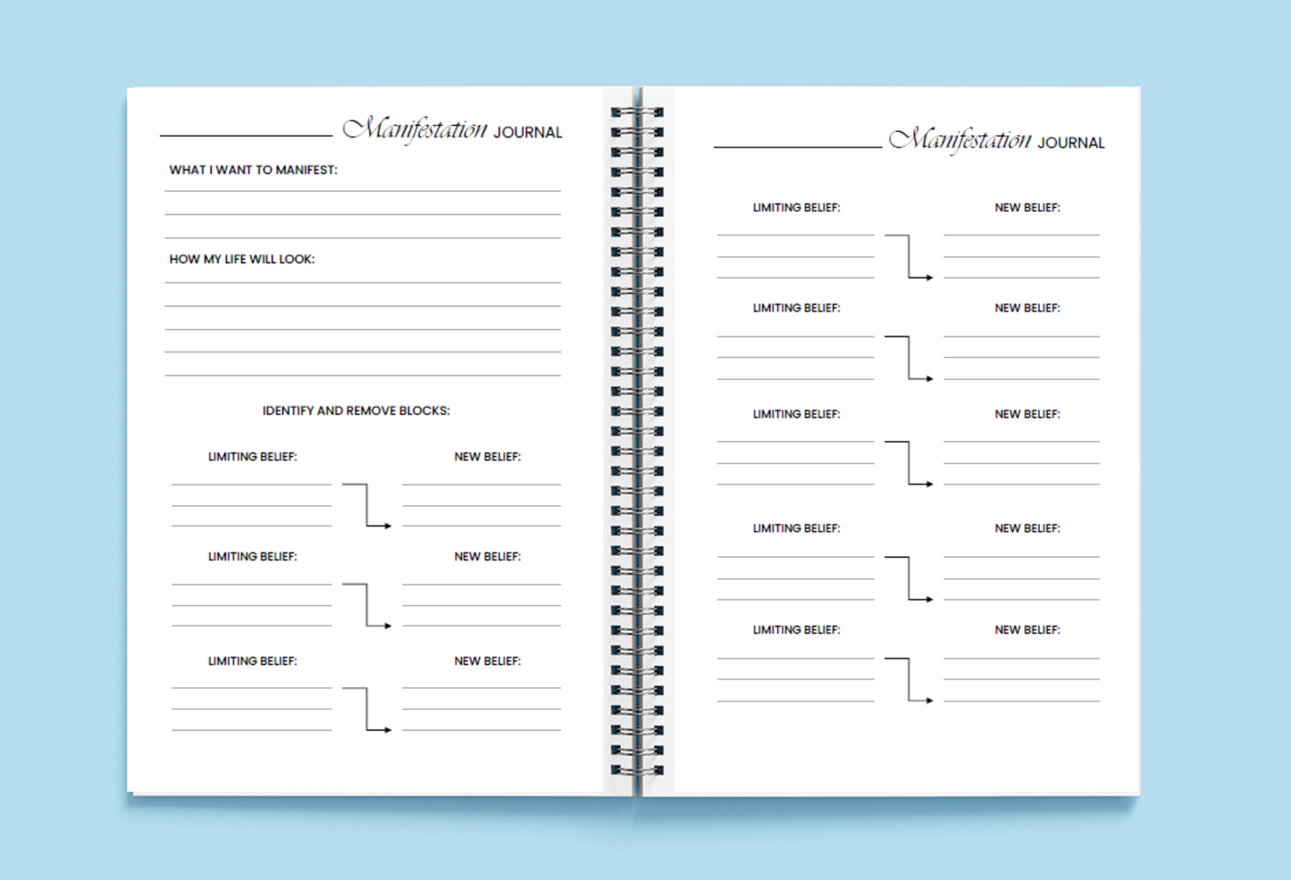 10 Week Manifestation Journal - Spiral