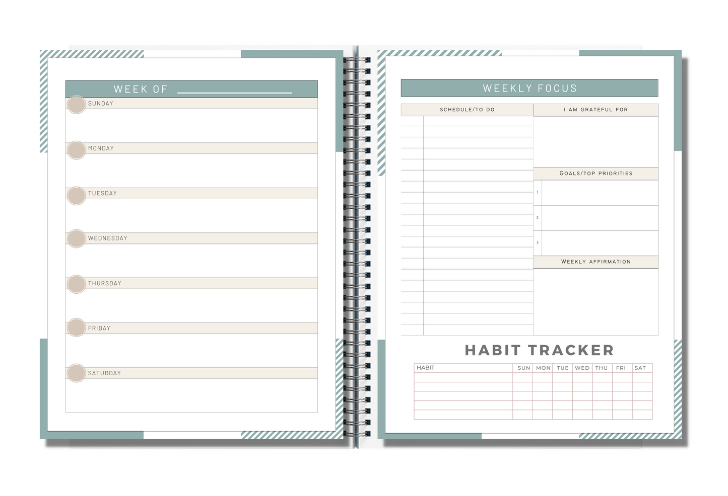 monthly and weekly planner