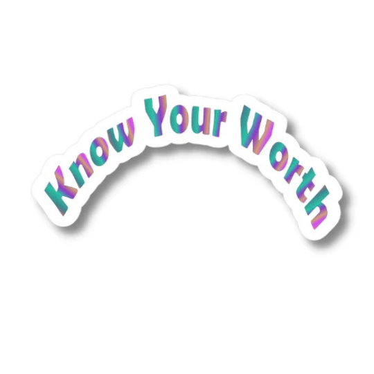 know your worth sticker