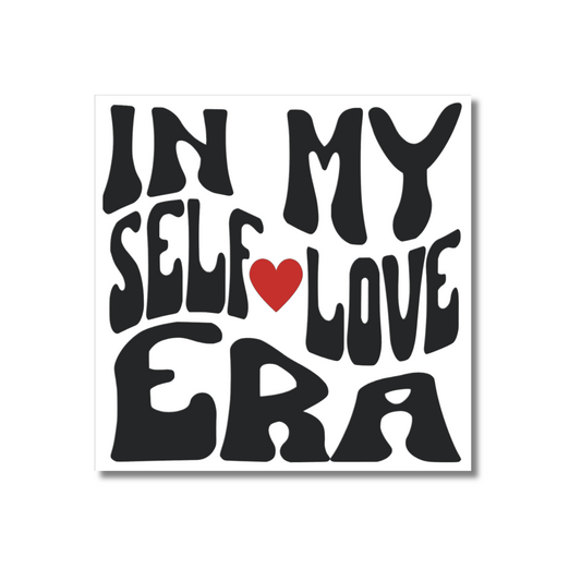 Living My Self-Love Era Sticker - Inspirational Die Cut Waterproof Sticker