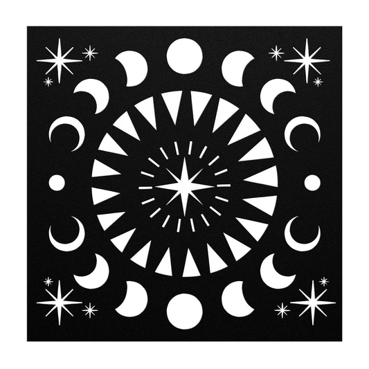 Sun, Moon and Stars Metal Wall Art