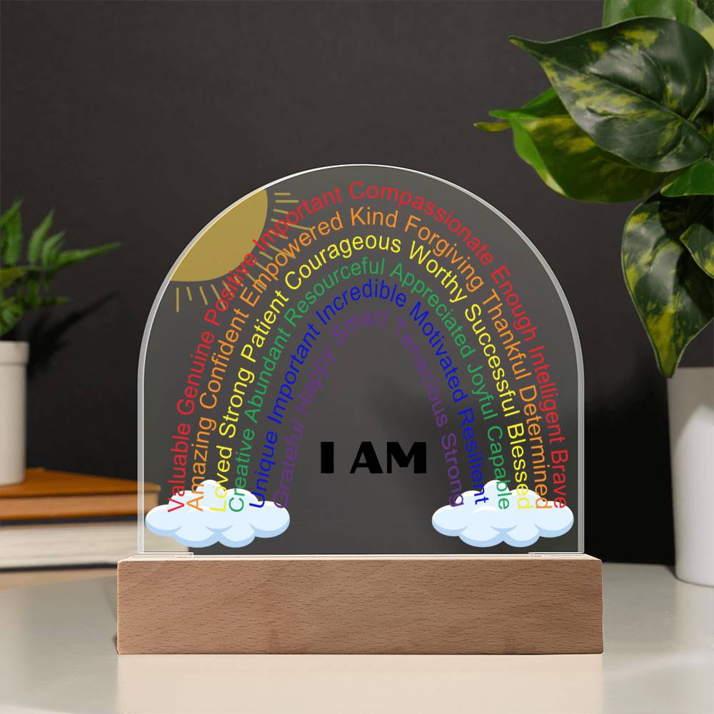 Rainbow Affirmations Acrylic Plaque