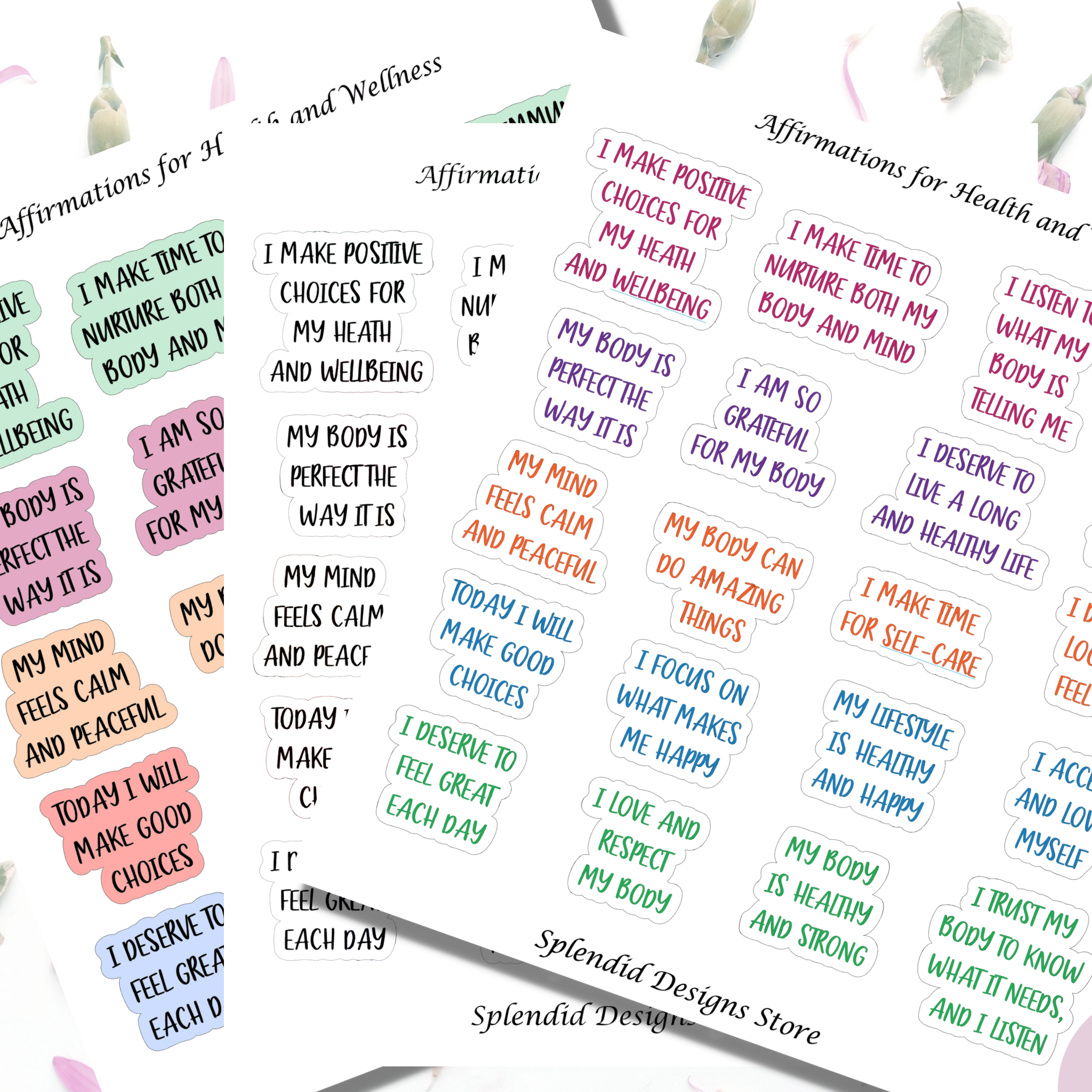 Positive Affirmations for Health and Wellness, Positive Affirmation St ...