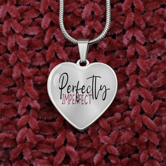 Perfectly Imperfect Heart Pendant Necklace - silver