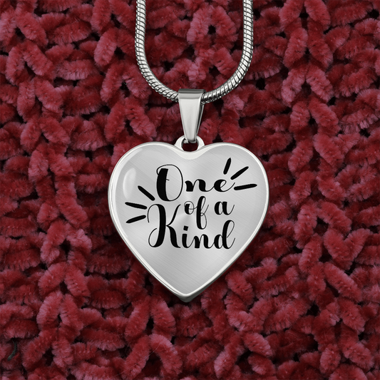 one of a kind heart quote bracelet - silver